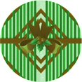 thumbnail image 1 of Ahgly Company Tapis de Zone Ronds d'Intérieur Lavables à la Machine, Style Transitionnel, Verts, 5 Pieds Rond, 1 of 7