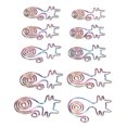thumbnail image 1 of Pinces à Papier Métalliques, 100 Pcs Petites Pinces à Papier en Forme de Chat, Performance de Premier Ordre, 1 of 9