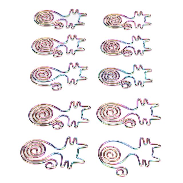 Pinces à Papier Métalliques, 100 Pcs Petites Pinces à Papier en Forme de Chat, Performance de Premier Ordre