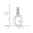 thumbnail image 3 of Diamond2Deal 14K Pendentif Initiale Lettre g en Or Blanc pour Femmes, 3 of 6