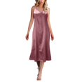 thumbnail image 1 of Vente de Liquidation 2025 Chemises de Nuit et Robes de Nuit pour Femmes Mode Robe Unie Sans Manches à Bretelles Col en V Robe Ample Robe de Nuit Maison, 1 of 5