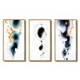 thumbnail image 2 of Designart « Heartbeat Rhapsody Turquoise and Gold Ink Cloud II » Peinture Abstraite Ensemble d'Art Mural Encadré de 3 - Ensemble de Toiles à Cadre Moderne Turquoise pour Déco de Salon, 2 of 6