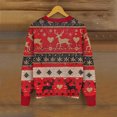 thumbnail image 5 of Wiyuqeen Christmas Button Down Cardigan Women Ugly Xmas Print Jacket Crewneck Long Sleeve Ribbed Knit Cardigans Fall Sweaters, 5 of 5
