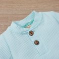 thumbnail image 4 of Kmbangi Baby Solid Color Clothes Set O-neck Jumpsuit+Elastic Waist Trousers, 4 of 9