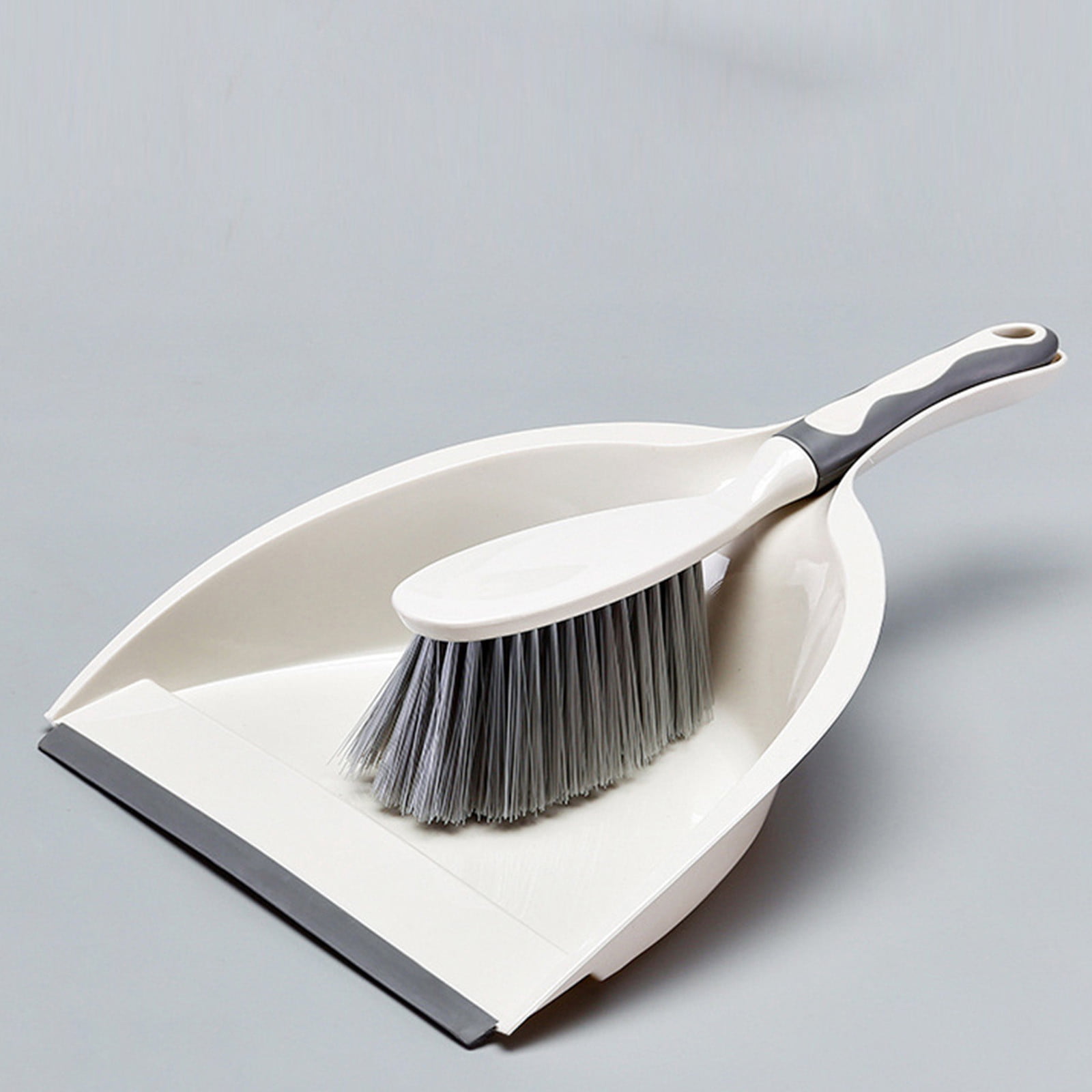 Suncoda Desk Broom, Dustpan and Brush Set Handheld Dustpan and Brush Comfortable Grip, Brush and Dustpan for Sofa, Tabletop, Bedroom, Tent Cleaning, 1 Piece Beige