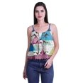 thumbnail image 4 of Moomaya Printed Womens Spaghetti Strap Crop Top Cami Summer Tops, 4 of 5