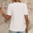 thumbnail image 4 of Liquidation des Offres du Jour! Blouses à Col Rond à Manches Courtes Unies pour Femmes, Haut Décontracté et Confortable pour Temps Chaud, Bureau Ou Jeu Soldes Aujourd'hui Liquidation!, 4 of 5