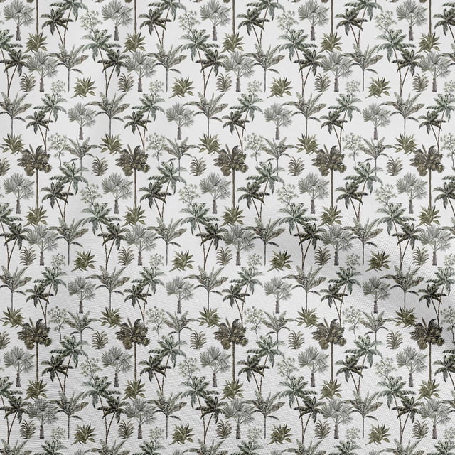 oneOone Viscose Chiffon White Fabric Tropical Sewing Craft Projects Fabric Prints By Yard 42 Inch Wide