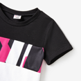 thumbnail image 4 of PatPat Family Matching Color Block Tee and Geometric Pattern Dress Sets, 4 of 5