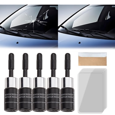 Meitianfacai Car Glass Repair Tool Windshield Repair Agent Three Piece Set Glass Repair Fluid Set 5pcs Window Crack Repair Kit