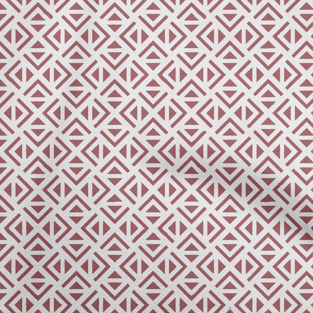 oneOone Cotton Cambric Pink Fabric Geometric Triangle Sewing Craft Projects Fabric Prints By Yard 56 Inch Wide