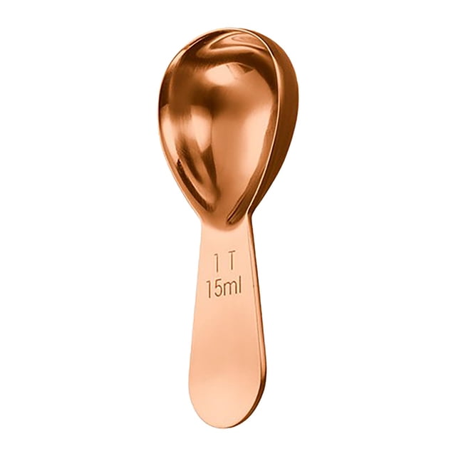 Cameland Kitchen Supplies 15Ml Stainless Steel Color Contrast Thickened Coffee Spoon with Graduated Measuring Spoon