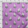 thumbnail image 3 of oneOone Rayon Amethyst Fabric Animal Cat With Text Texture Fabric For Sewing Printed Craft Fabric By The Yard 56 Inch Wide, 3 of 4