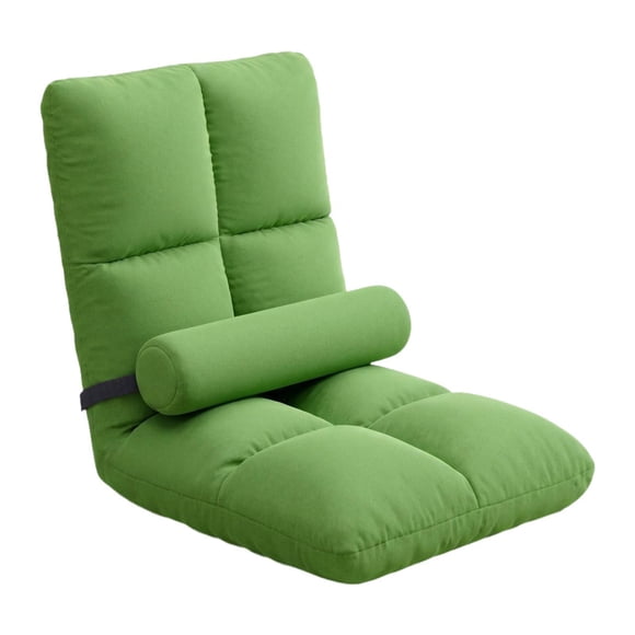 lingqin Floor Chair with Back Support Adjustable for Adults Kids Dorm Couch recliner Green
