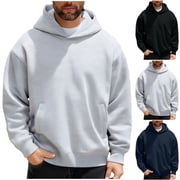 AnuYalue Men's Hoodies Pullover Casual Hooded Sweatshirt Long Sleeve Workout Hoodie with Pocket Basic Solid Color Sweatshirts