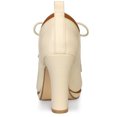 thumbnail image 4 of BLISSFUL STEP Women's Round Toe Platform Block High Heel Ankle Boots, 4 of 7