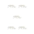 thumbnail image 3 of Transemion en Résine Animal Forme Sculpture Brillant Décoratif Décoration Ornement Blanc 5Set, 3 of 6