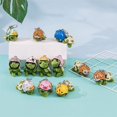 thumbnail image 4 of Turtle Keychain Plush Turtle Keychain with Helmet Metal Ring Funny Soft Fuzzy Backpack Ornament Anti-lost Cute Animal Key Ring Bag Accessories, 4 of 6