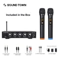 thumbnail image 4 of Sound Town Système de Mélangeur Karaoké avec Microphone Sans Fil, HDMI ARC, Optique (Toslink), AUX, Prend en Charge Télé Intelligente, Boîtier Multimédia, PC, Bluetooth, Barre de Son, Récepteur (SWM16-MAX), 4 of 15