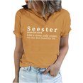 thumbnail image 2 of LSLJS Women's Funny Printed Pattern Casual Fashion Soild Color Short Sleeve Tops Blouse, 2 of 6