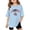 Bleu Clair, variante sur Chandail Canada pour Enfants à Col Rond, Manches Courtes, T-Shirt Drapeau Feuille d'Érable Canadienne, T-Shirts Patriotiques, Vêtements pour Filles 5-6 Ans
