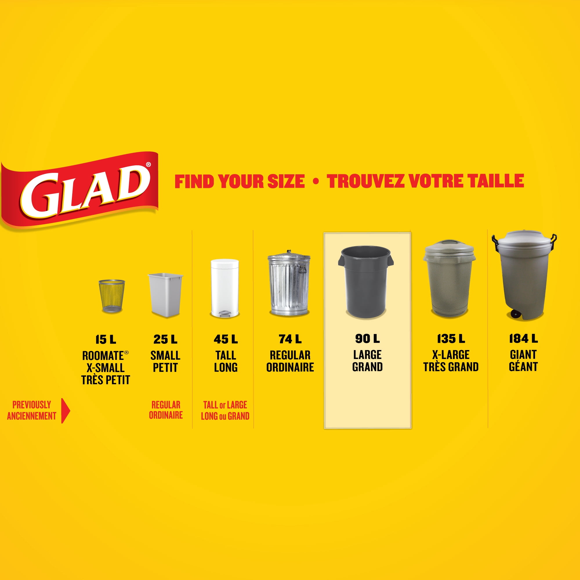 Glad Blue Recycling Bags - Large 90 Litres