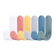 thumbnail image 2 of Decodeary 4PCS/6PCS New Portable Storage Hanger ABS Plastic Hook Self Towel Hanger for Kitchen Bathroom Color mixing 6pcs 1Set, 2 of 6