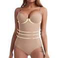 thumbnail image 2 of WZXFASHION Backless Body Shaper Bra Backless Shapewear Backless Bra Bodysuit Backless Strapless Shapewear Shapers Khaki L, 2 of 9