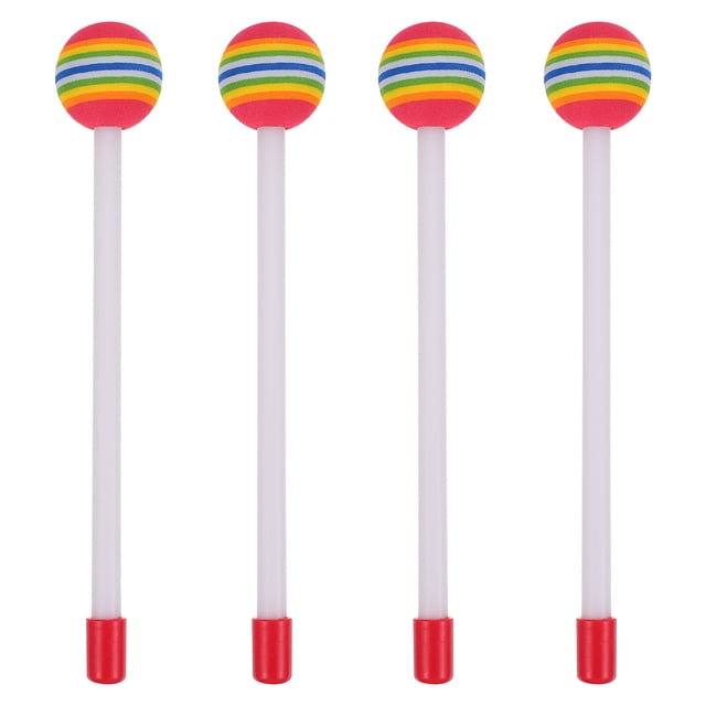 MasteelfCA 4 Pcs Kids Practicing Drum Sticks Rainbow Color Drumstick Music Instrument Toy