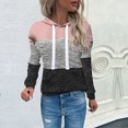 thumbnail image 4 of RKSTN Womens Sweatshirt Fashion Casual Patchwork Color Loose Hoodies Loose Pullove Drawstring Blouse with Pockets, 4 of 4