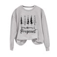 thumbnail image 4 of EGNMCR Chandail en Molleton de Noël Col Rond Imprimé Ample Manches Longues Sans Capuche, 4 of 4