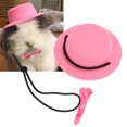 thumbnail image 4 of Ensemble Chapeau et Nœud Papillon, Multi-Usages Réglable Rigide 3 Dimensions Petit Animal de Compagnie Habiller pour les Lapins pour les Hamsters, 4 of 8