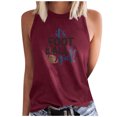 thumbnail image 1 of Birdeem Womens Fashion Printed Round-Neck Loose Sleeveless T-Shirt Pullover Tops, 1 of 12
