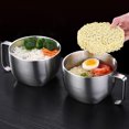 thumbnail image 2 of Stainless Steel Instant Noodles Soup Bowl Food Container with Lid Handle for Home Dormitory Use, 2 of 14