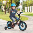 thumbnail image 2 of Costway Vélo pour Enfants 12 Pouces avec Selle et Guidon Ajustables, Roues Stabilisatrices Amovibles, Frein à Main, Noir, 2 of 10