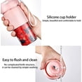 thumbnail image 4 of Mini Portable Blender,Personal Blender Small Fruit Mixer Electric USB Rechargeable Juicer Cup Fruit Mixing Machine Home Travel,300ML,Blue, 4 of 8