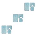 thumbnail image 1 of Decodeary 3pcs/set Absorbent Bath Rug Set Bathroom Dry And Fresh Easy To Install Anti-slip Polyester Non-Slip Chenille Bath Rug PJ210908-A010 3Set, 1 of 6