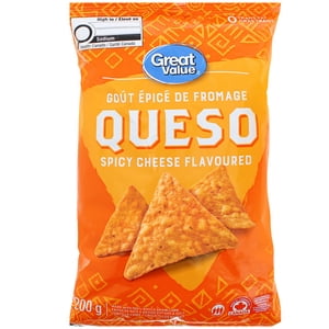 Great Value Queso Spicy Cheese Flavoured Tortilla Chips