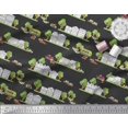 thumbnail image 3 of Soimoi polyester Crepe Fabric Vehicles,Tree & Shops Architectural Print Sewing Fabric Yard 52 Inch Wide, 3 of 3