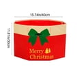 thumbnail image 3 of XYAIYT Collier de Sapin de Noël pour Décorations de Noël Résistant aux Déchirures en Tissu Non Tissé Velours Nœud Broderie Cache Support Se Convertit en Rangement Rangement de Cadeaux Organisé pour Maison Porche 15.7x11.8x1.4 Po Rouge, 3 of 6