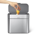 thumbnail image 1 of Simplehuman 4 Liter / 1 Gallon Compost Caddy, Brushed Stainless Steel, 1 of 9