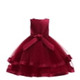 thumbnail image 4 of Robes Filles Robe Formelle pour Filles Robe Bordeaux Filles Filles Robe Chic Filles Tenue pour la Journée des Enfants Filles Mode, 4 of 4
