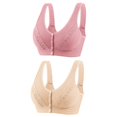thumbnail image 1 of Plebaso Wireless Front Closure Bras for Women 2 Pack Full Coverage Everyday Bras Push up Comfort Bralettes, 1 of 2