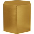 thumbnail image 1 of Meridian Furniture Hexagon Brushed Gold Metal End Table, 1 of 7