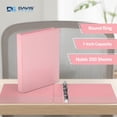 thumbnail image 2 of Davis Group Economy 3-Ring View Binders, 1" Round Rings, 225 Capacity, Blush, Pack of 6, 2 of 4