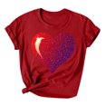 thumbnail image 2 of QIPOPIQ Women's Graphic Letter Print T Shirt Short Sleeve Tee Top Clearance, 2 of 6