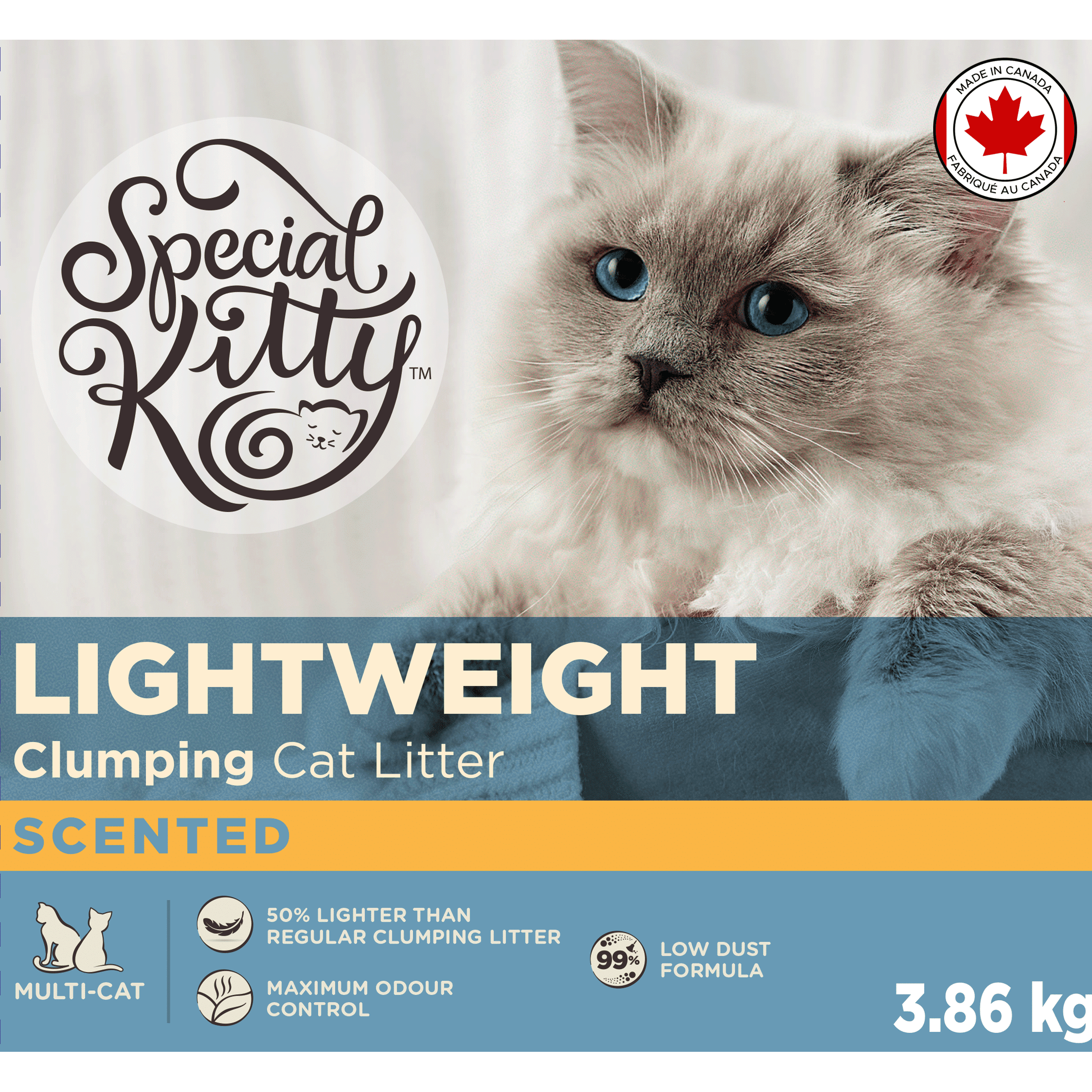 Special Kitty Scented Scoopable Lightweight Multi-Cat Litter 3.86kg