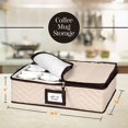 thumbnail image 4 of Hold N Storage Microfiber Dinnerware Storage Organizer 5-Piece Set , Beige W/ Brown Trim Adult, 4 of 7