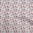 thumbnail image 1 of oneOone Tissu Popeline de Coton Blanc Feuilles & Trèfle Matériel de Robe Tissu Imprimé Tissu au Mètre 56 Pouces de Large-MC, 1 of 5