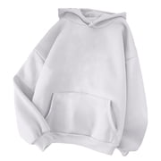 Rbaofujie Oversized Hoodies for Women Women's Fashion Classic Solid Long Sleeve Hooded Pocket Sweater White Halloween Hoodie